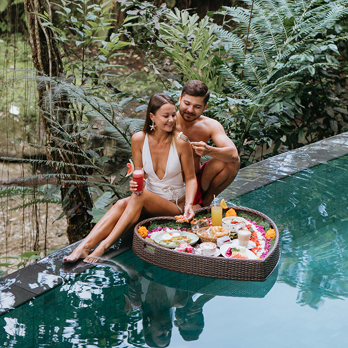 Floating Breakfast di Kemangi Ubud Resto (Adiwana Svarga Loka)